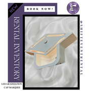 6' Graduation Cap Marquee (multicolor)